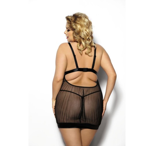 Solange black chemise L+ (czarna halka)